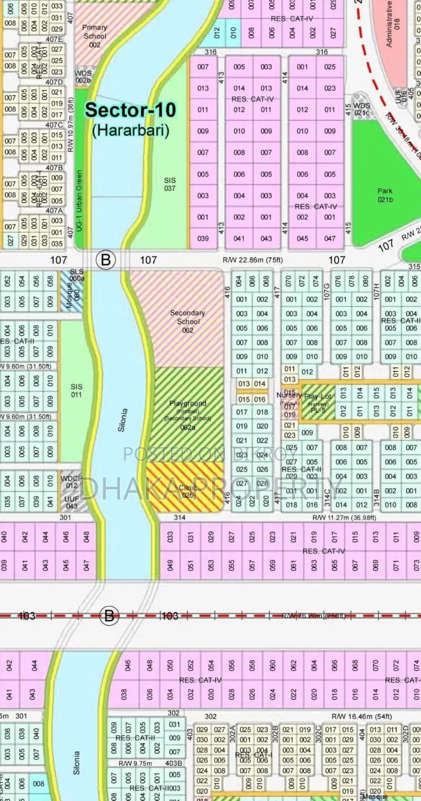 Near 300ft 5 Katha Park West at Sector-10 in Purbachal