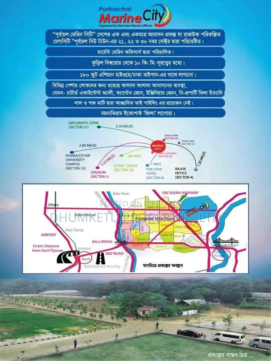NISHORGO-3 Land Share for Sale in Purbachal