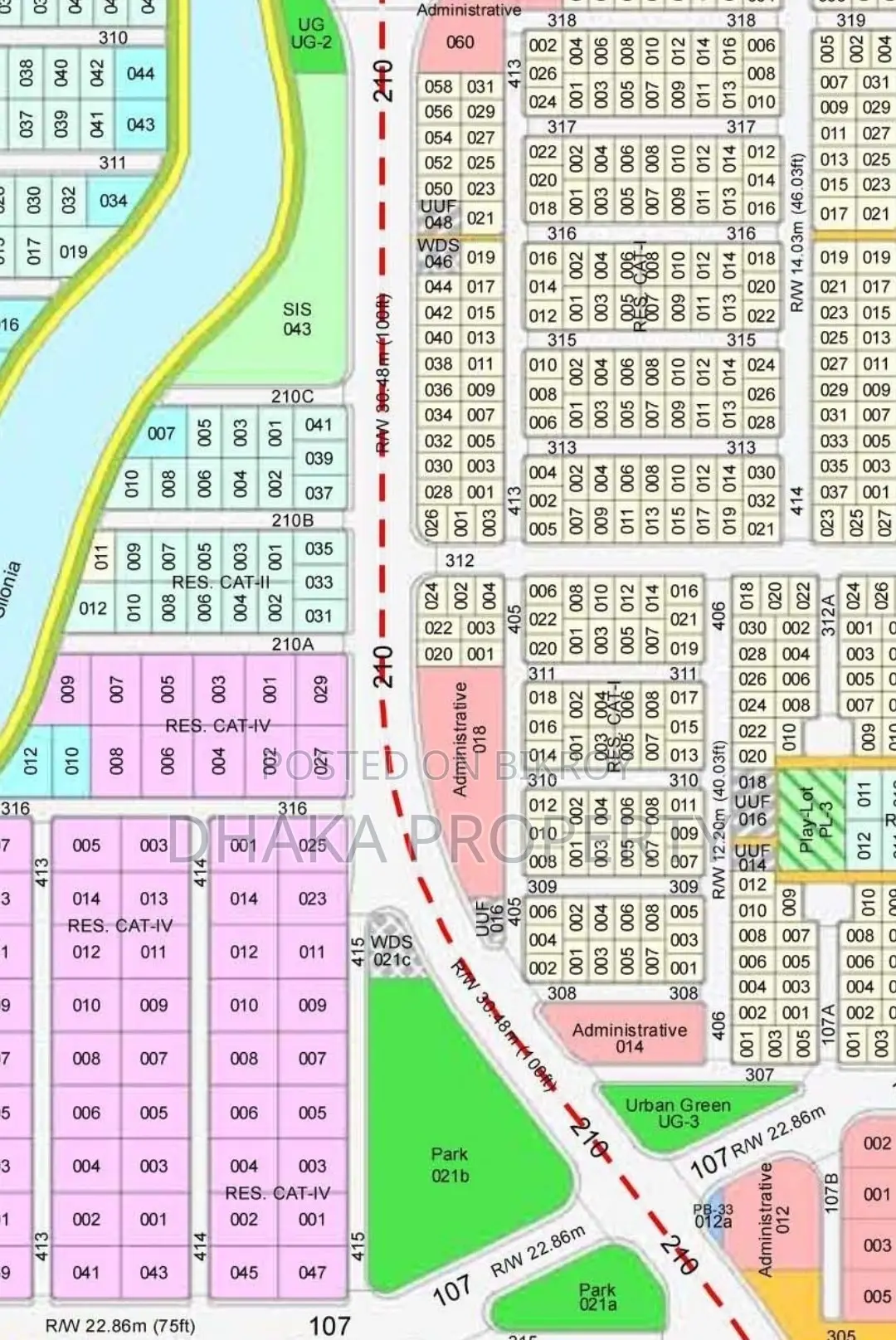 46ft Zora 6 Katha Park South at Sector-9 in Purbachal