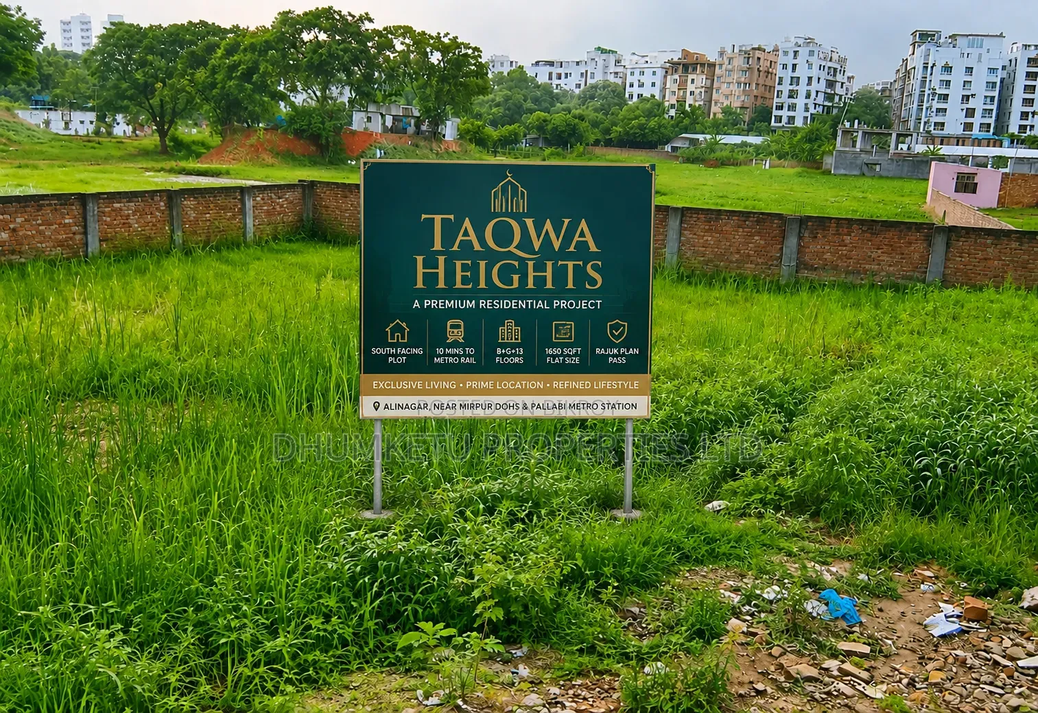 TAQWA HEIGHTS Land Share Project in Mirpur DOHS