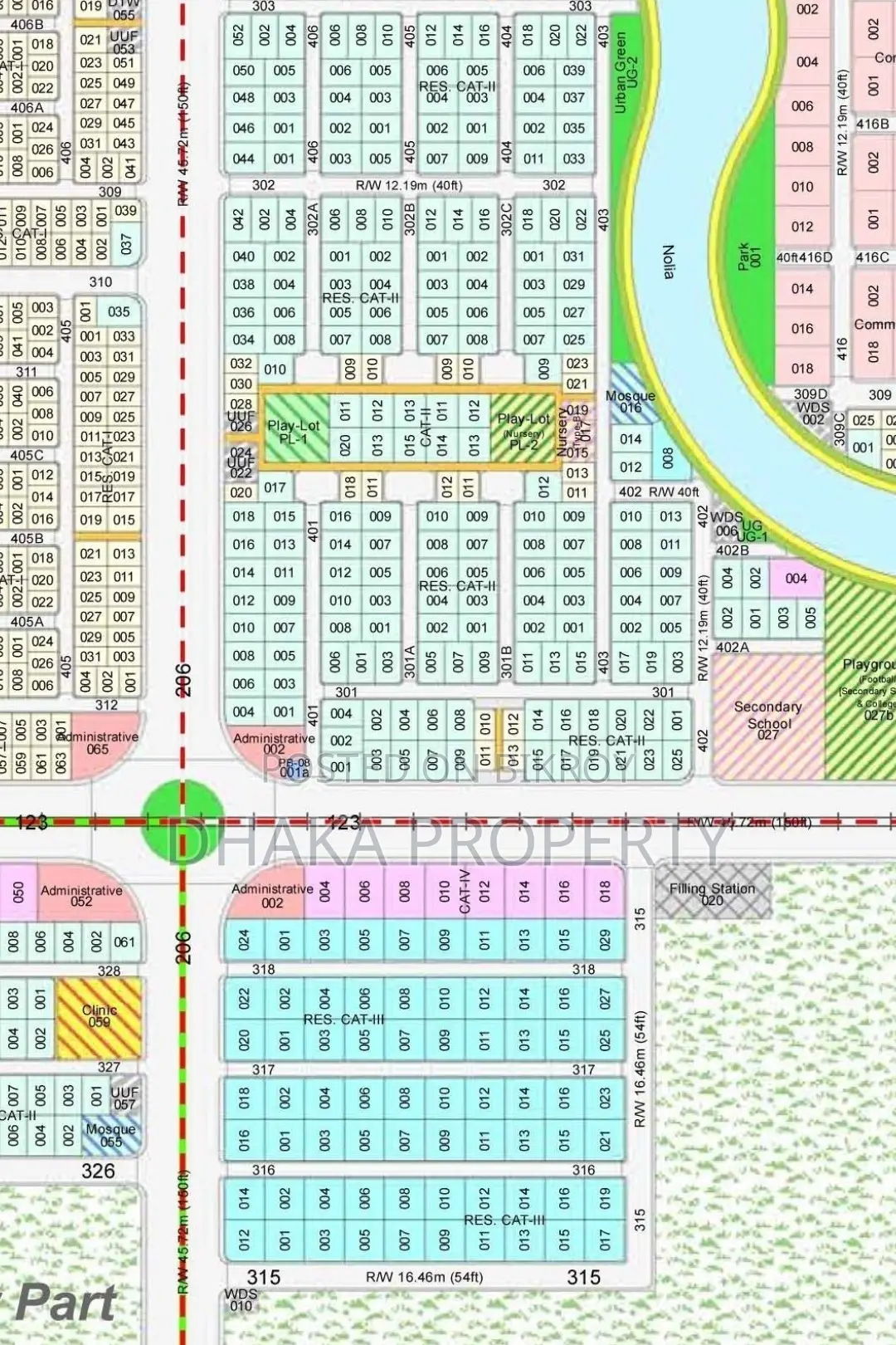 Corner 5 Katha Park South/West at Sector-28 in Purbachal