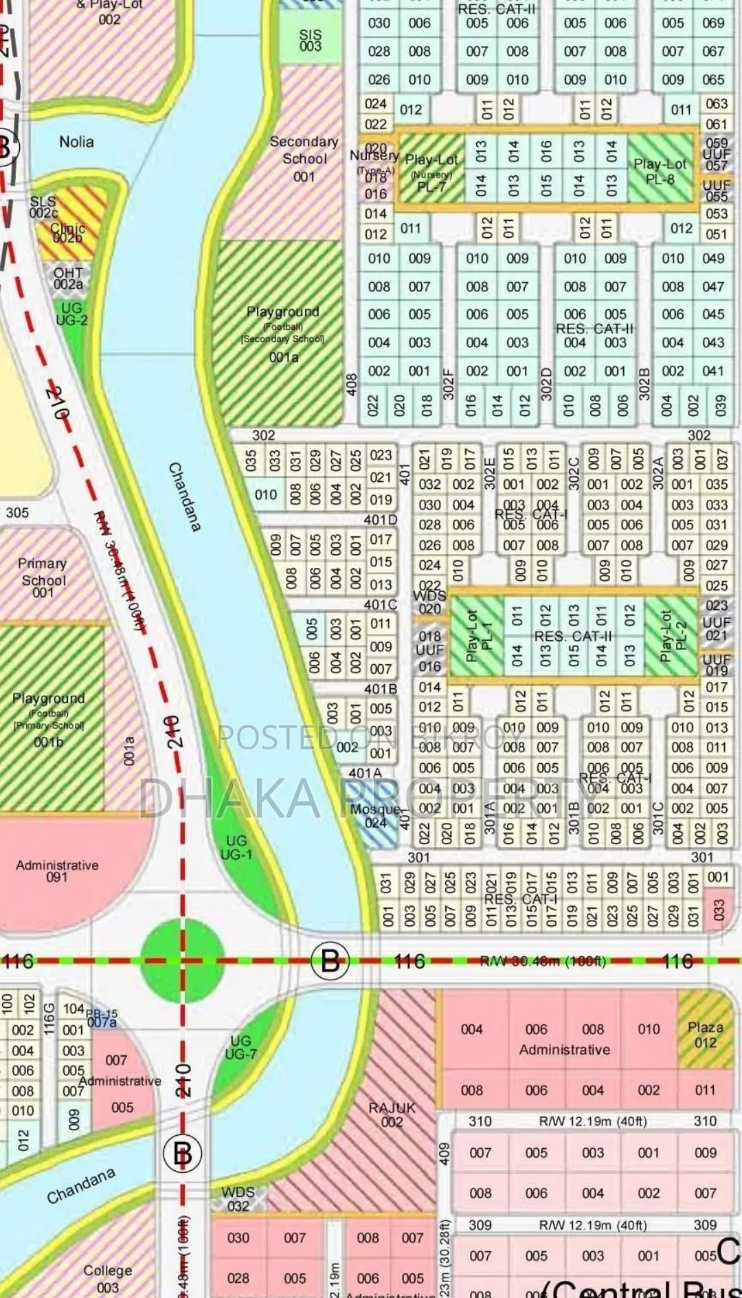 30ft Road 3 Katha Lake East at Sector-23 in Purbachal