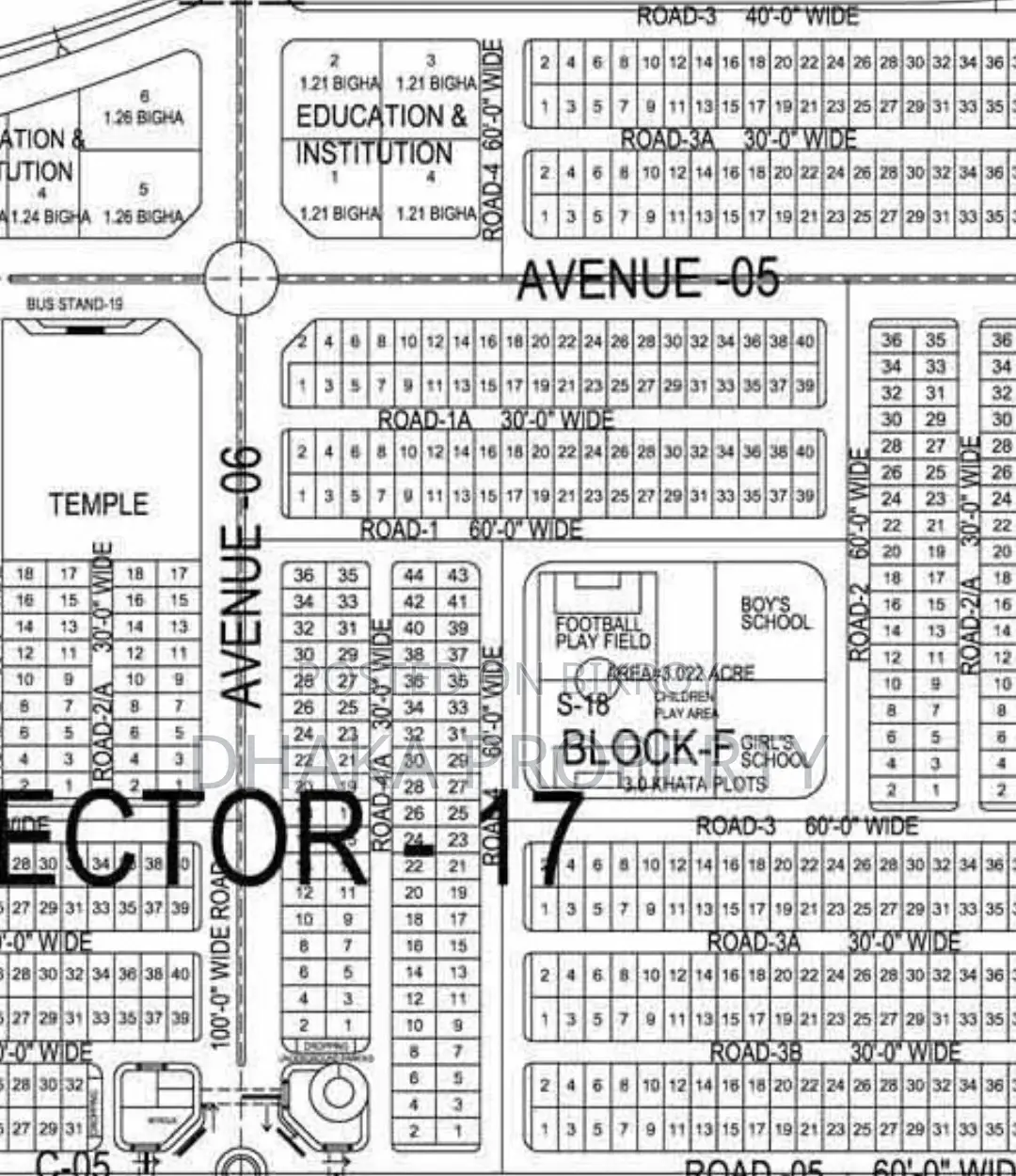 60ft 3 Katha Park View East at Sector-17/F in Uttara