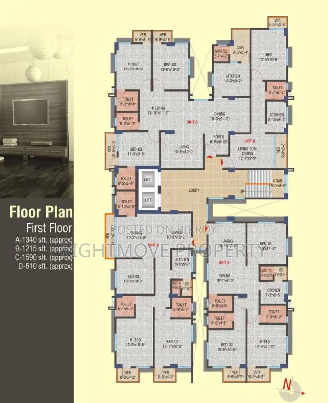 3-bedroom Apartment in Monipuripara, Farmgate for sale in Farmgate