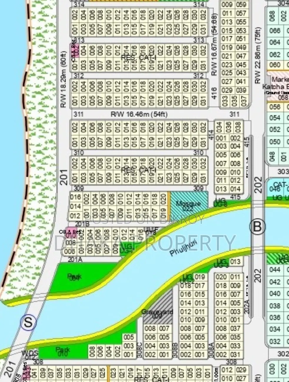 Nearby 300ft 3 Katha Lake South at Sector-15 in Purbachal