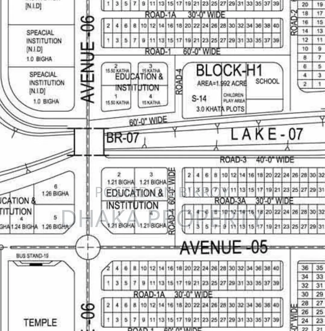 110ft Road 6 Katha Commercial South at Sector-17/H1 in Uttara