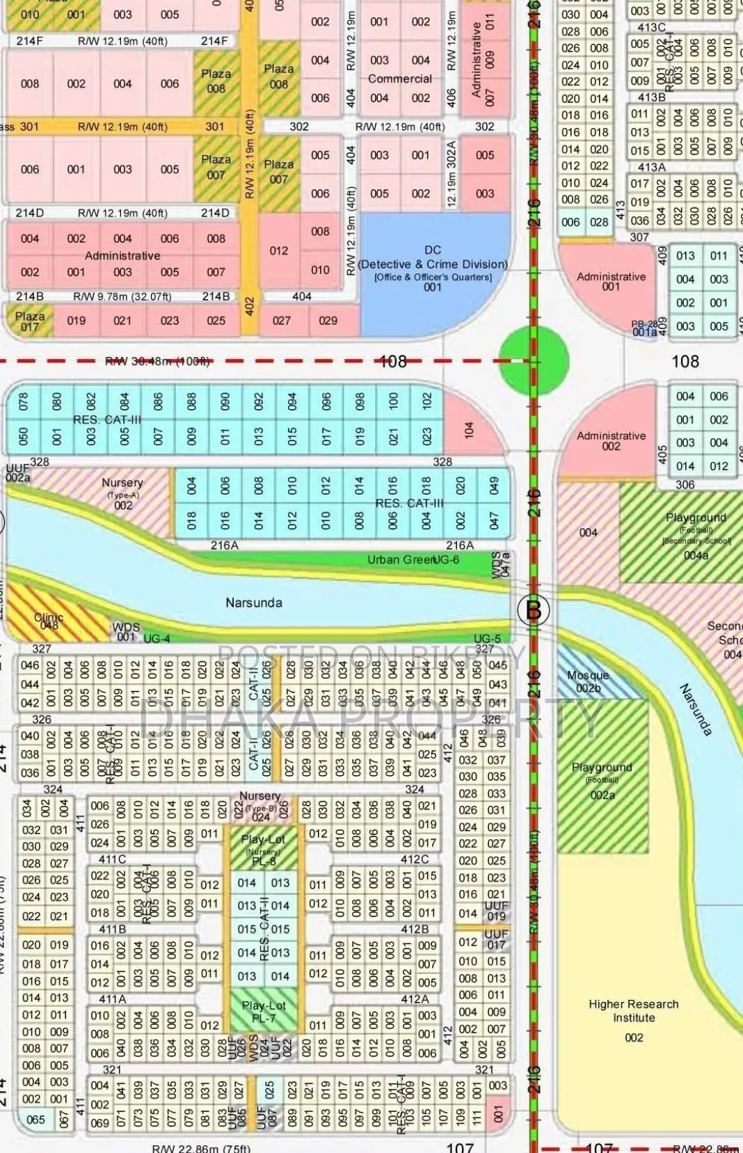 100ft Road 7.5 Katha Commercial at Sector-9 in Purbachal