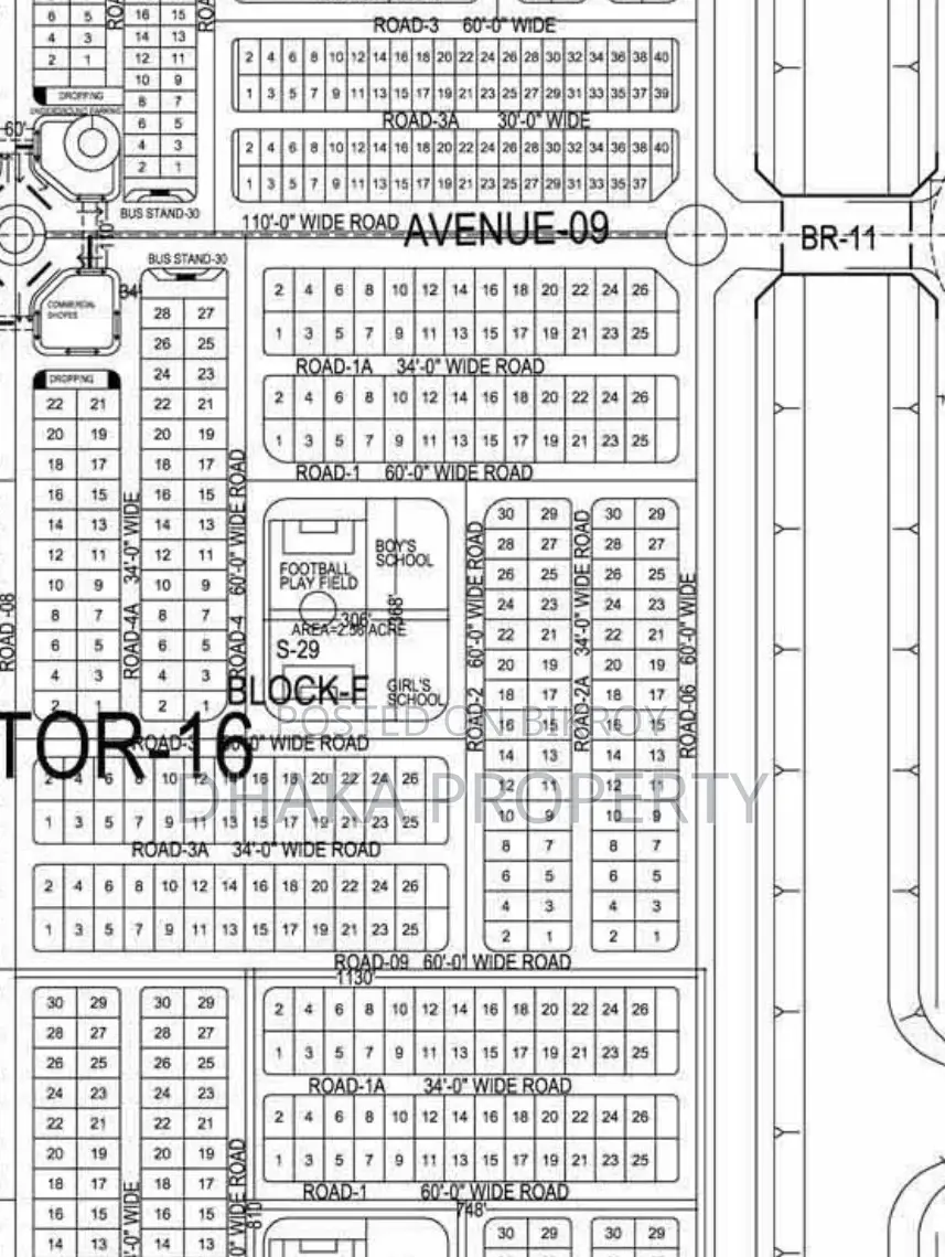 34ft Road 5 Katha Park East at Sector-16/F in Uttara