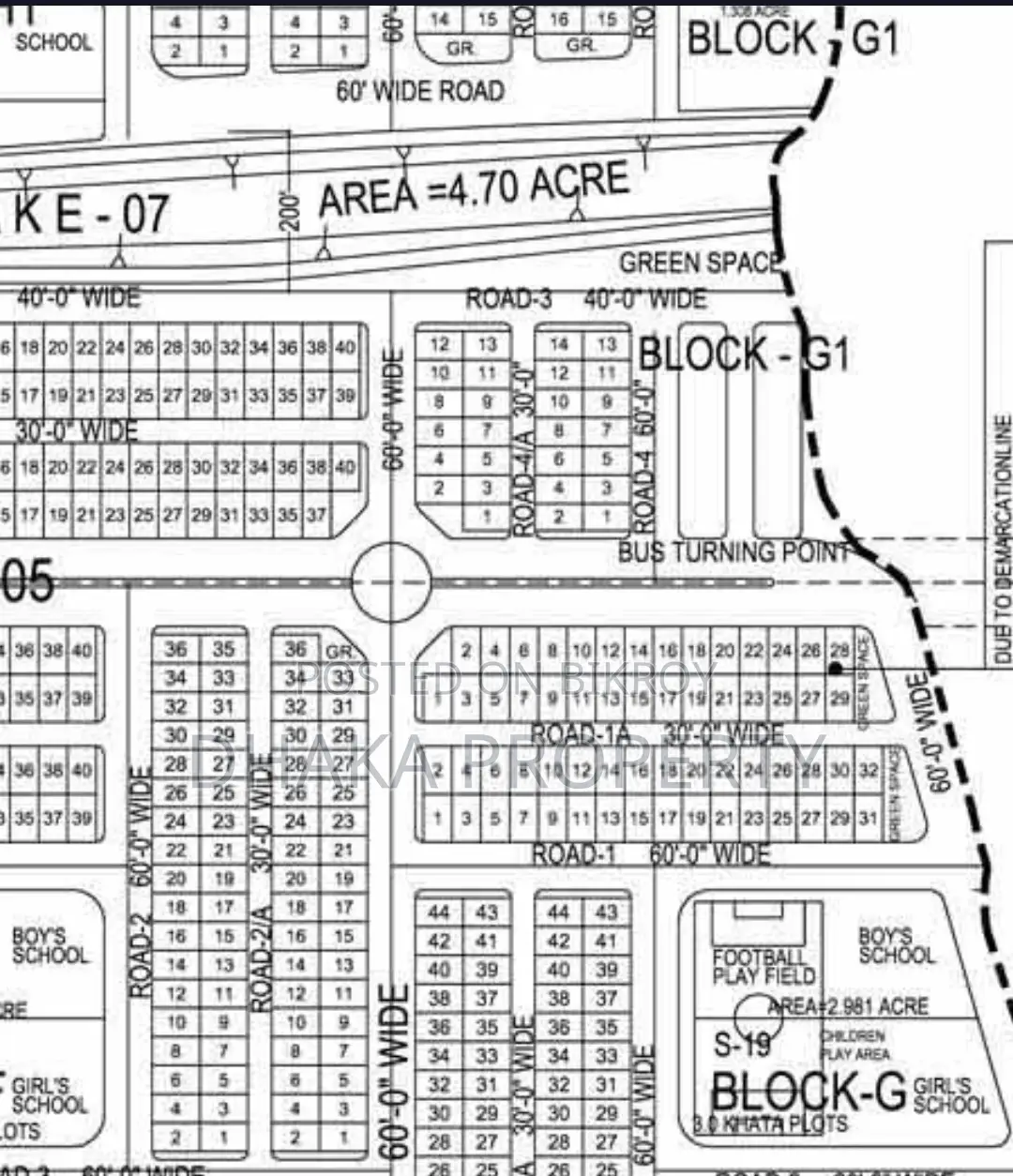 60ft Road 3 Katha Lake East at Sector-17/G1 in Uttara