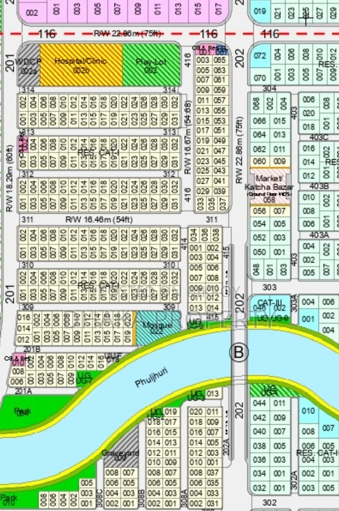 30/30ft Corner 3 Katha South/East at Sector-15 in Purbachal