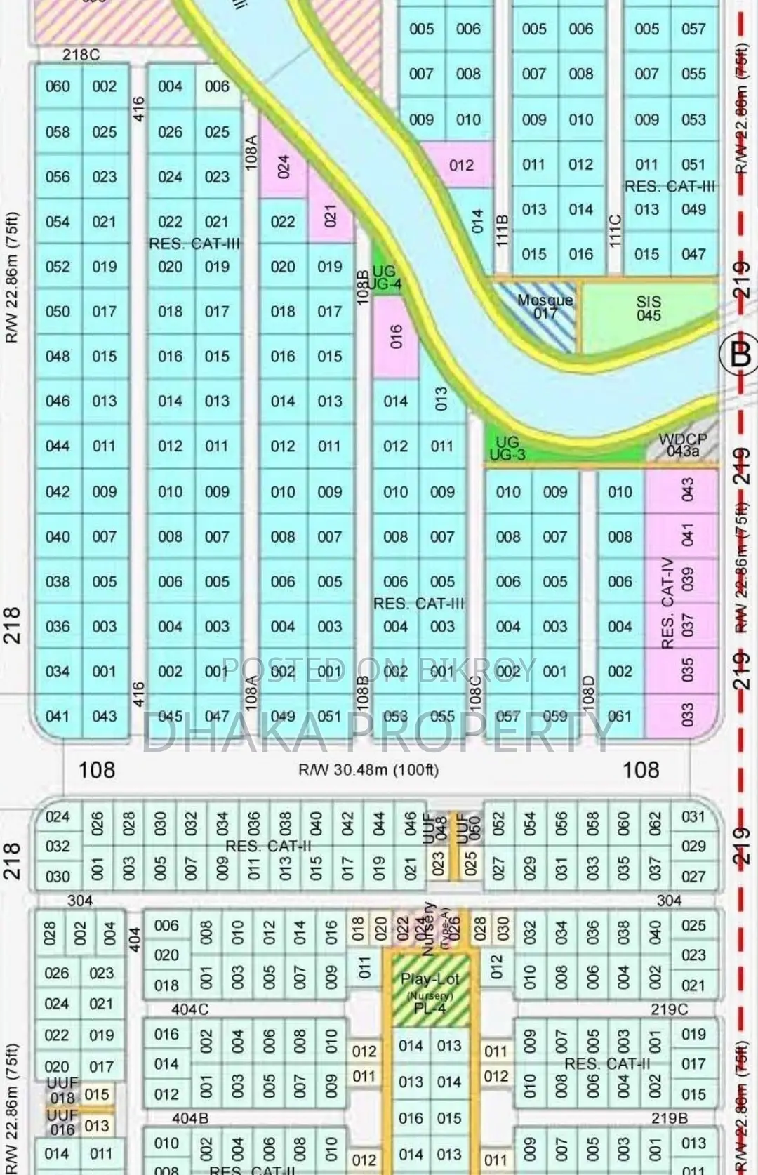 7.5 Katha South/East Facing Corner Land with 30/100ft Road at Sector 8 in Purbachal
