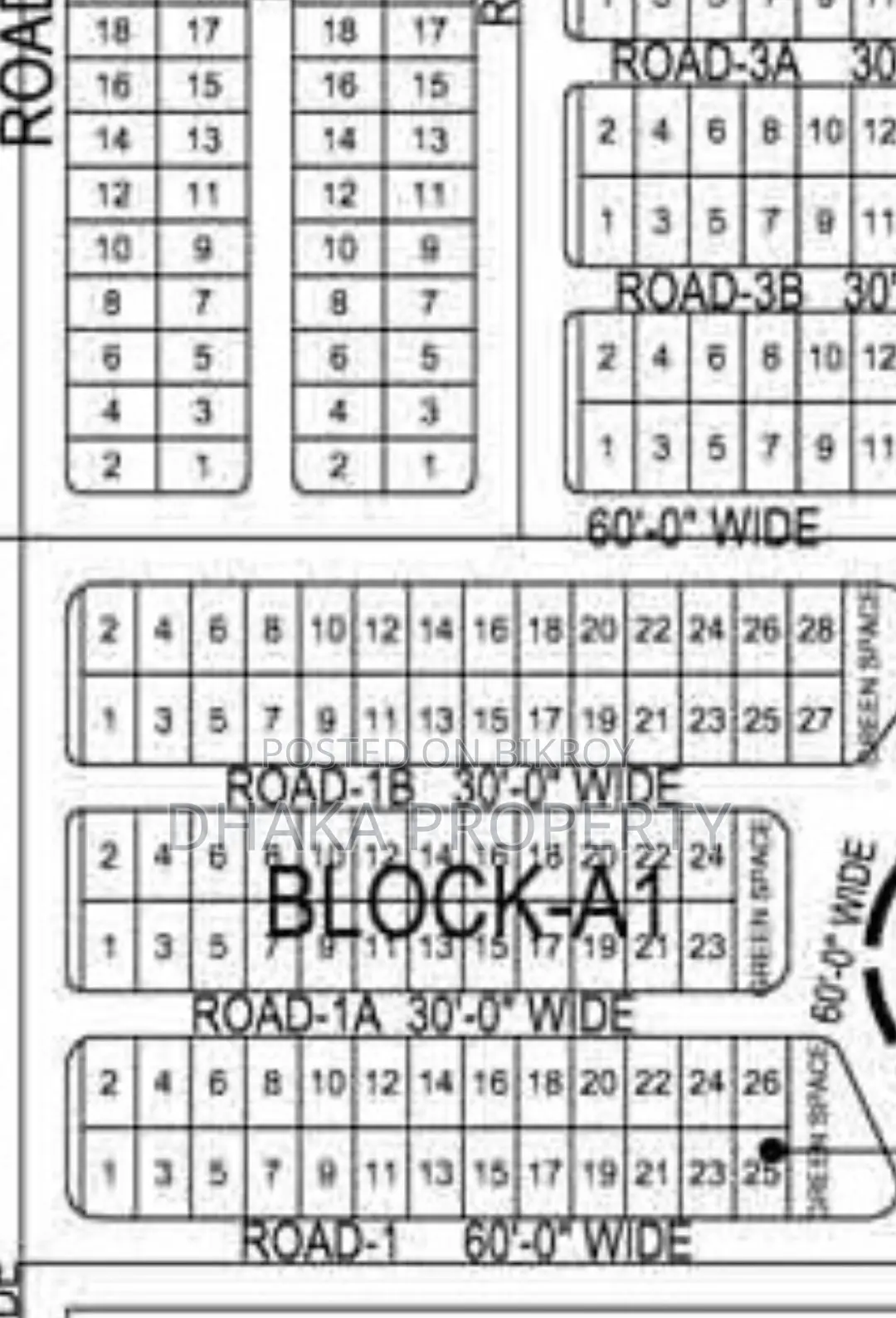 30ft Road 3 Katha Park South at Sector-17/A1 in Uttara