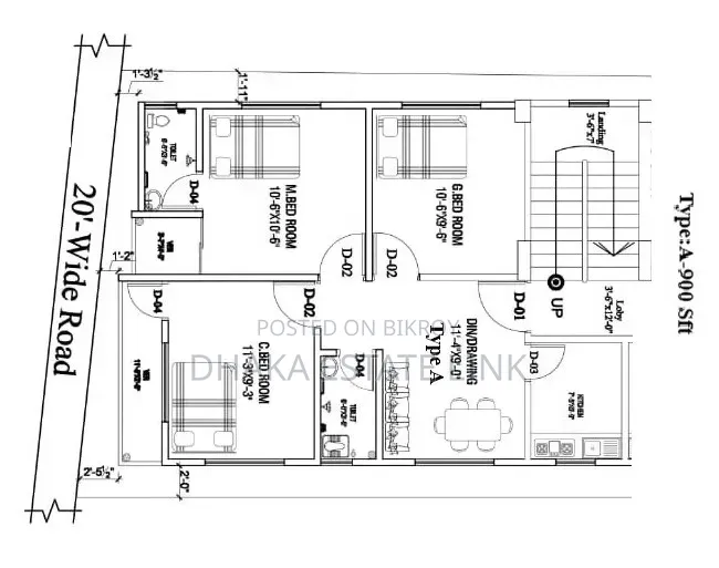 3 Bedroom Apartment in Rainbow Pk Villa, Mirpur for sale in Mirpur