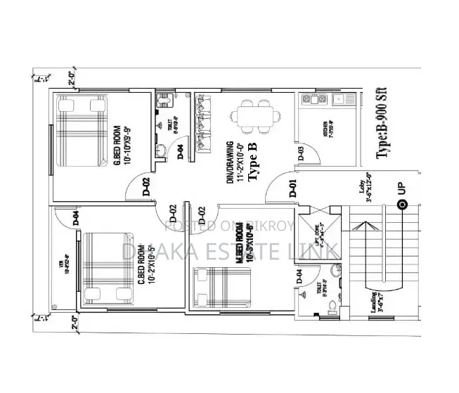 3 Bedroom Apartment in Rainbow Pk Villa, Mirpur for sale in Mirpur