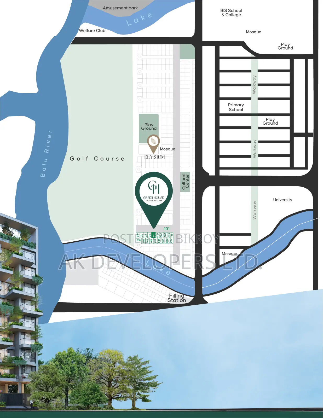 4 Bedroom Apartment in Green House, Jalshiri Abason for Sale in Jalshiri Abason