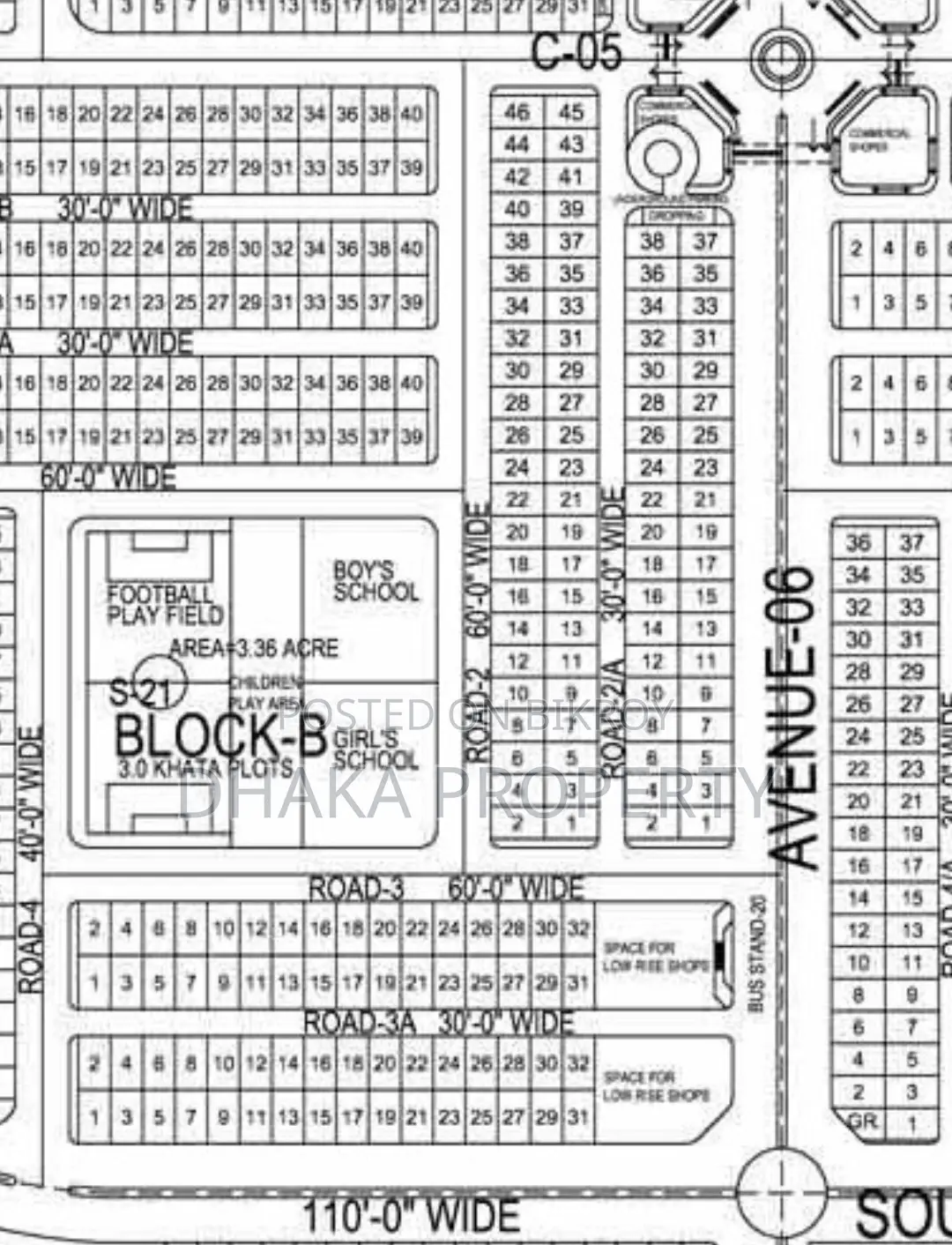 60ft Road 3 Katha Park West at Sector-17/B in Uttara