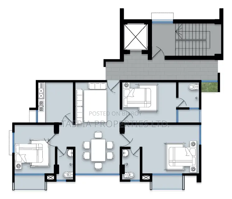 3 Bedroom Apartment in Taspia Properties, Shewrapara for Sale in Shewrapara