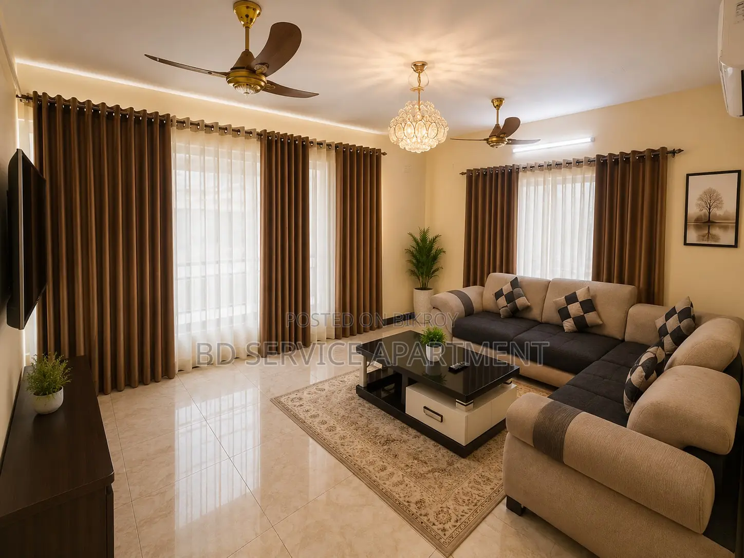 Furnished 4-Bedroom Apartment in Exclusive 4-Bedroom for Rent in Uttara