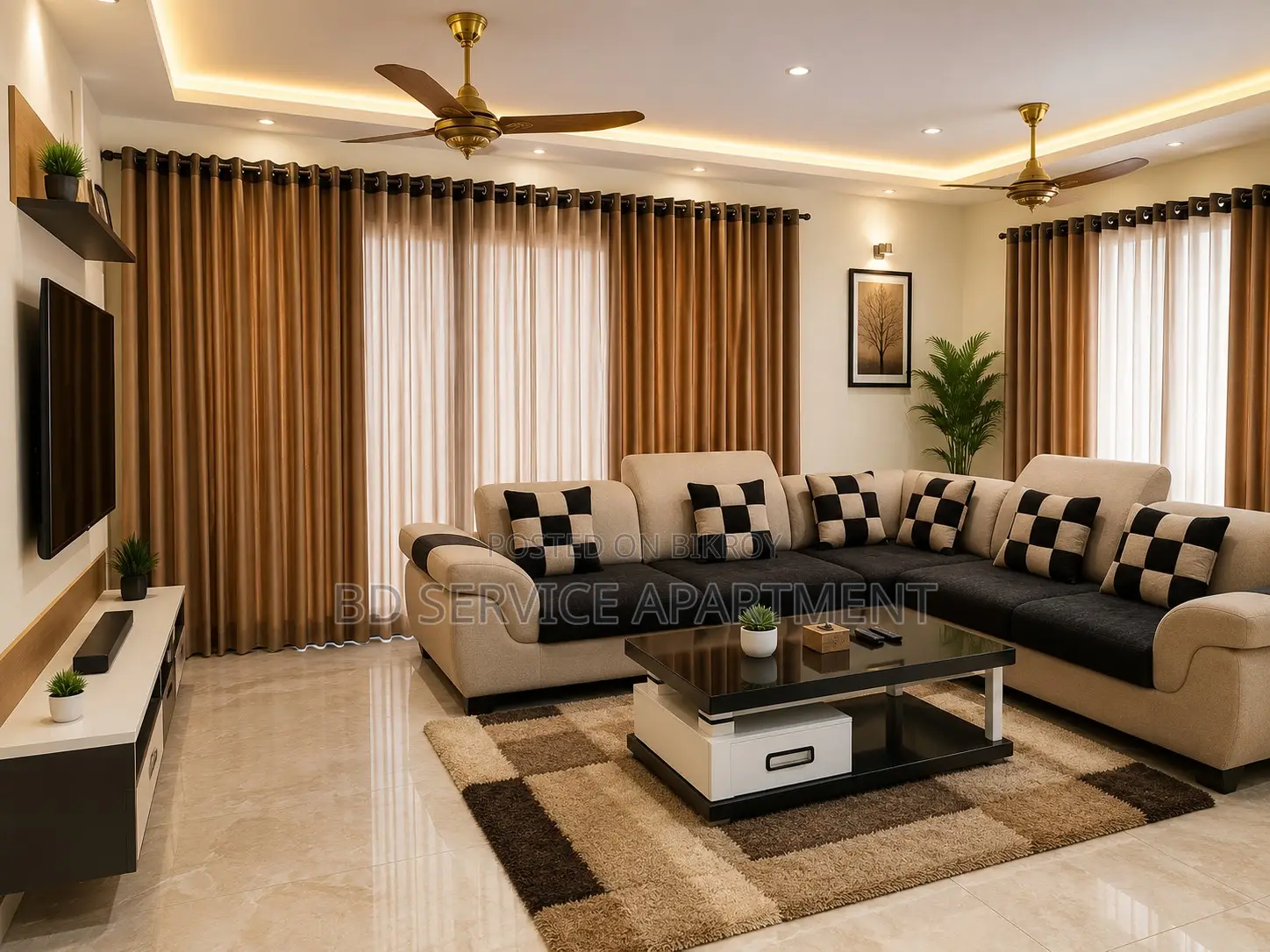 Furnished 3-Bedroom Apartment in 3-Bedroom Apartment for Rent in Uttara