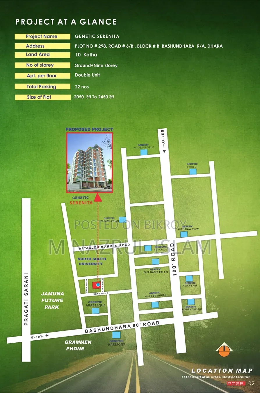 2110 sqft East Facing Flat at Block B, Bashundhara in Basundhara
