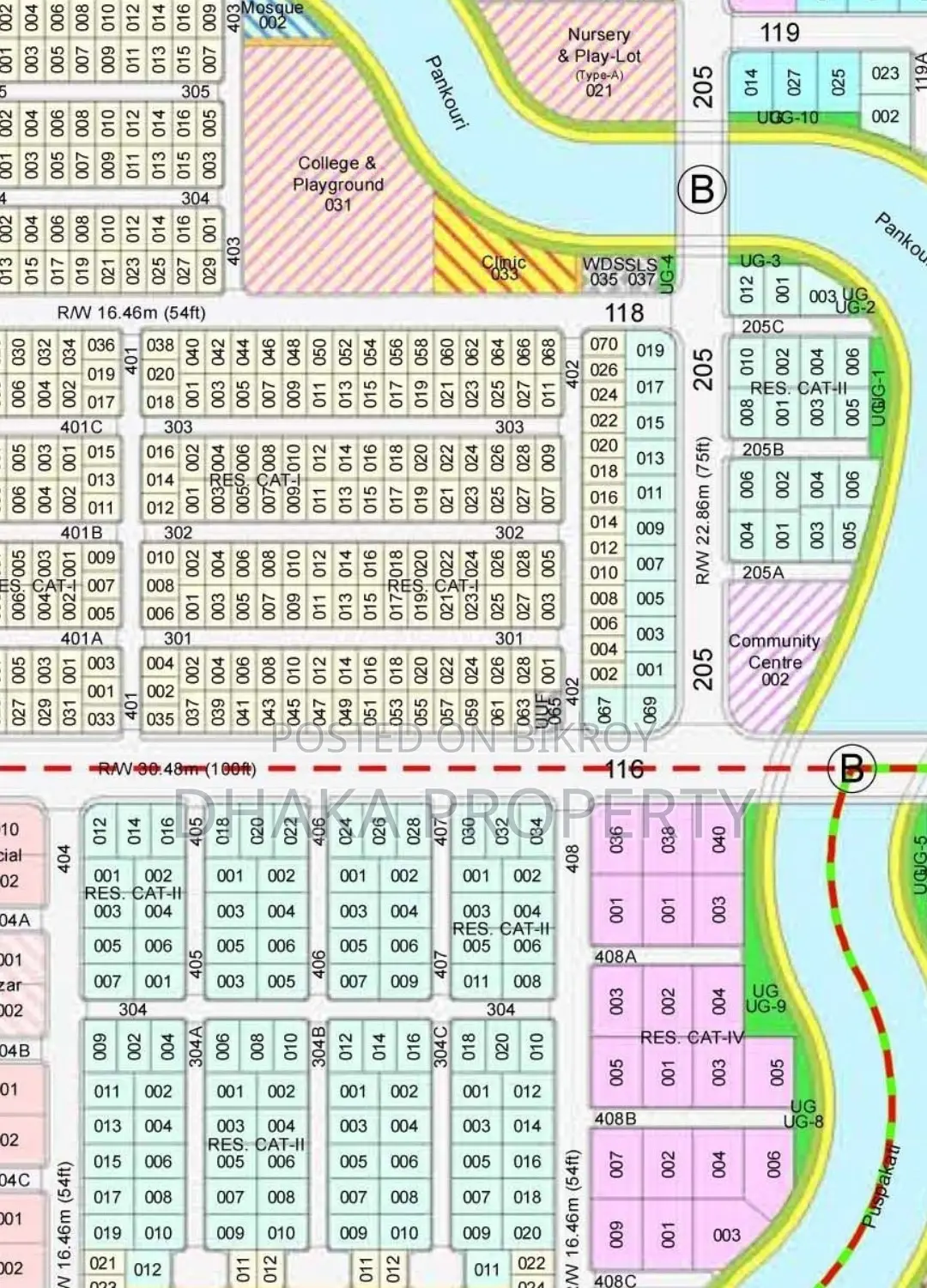 Nearby 75ft 3 Katha Park South at Sector-25 in Purbachal