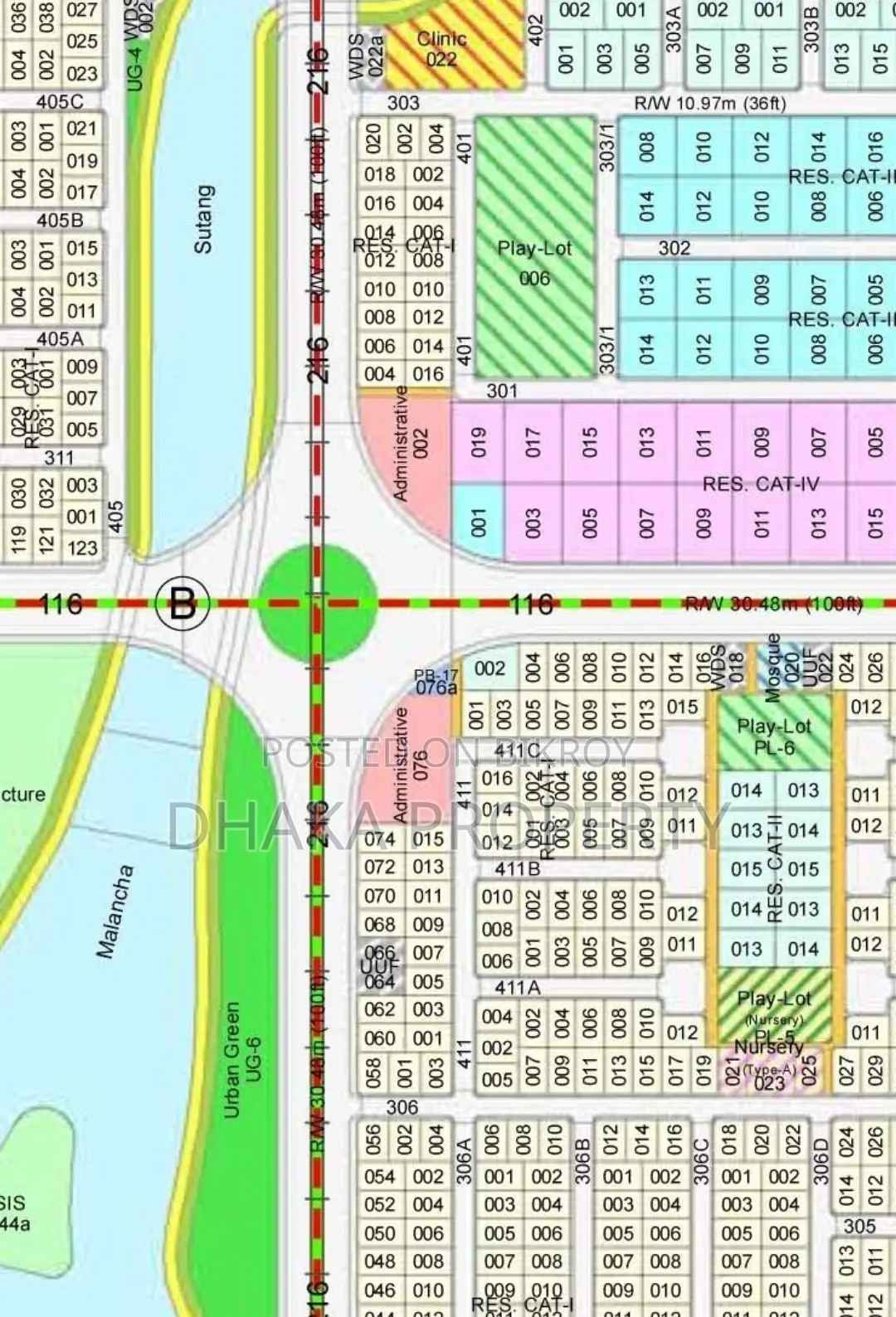 100ft Commercial 5 Katha North at Sector-20 in Purbachal