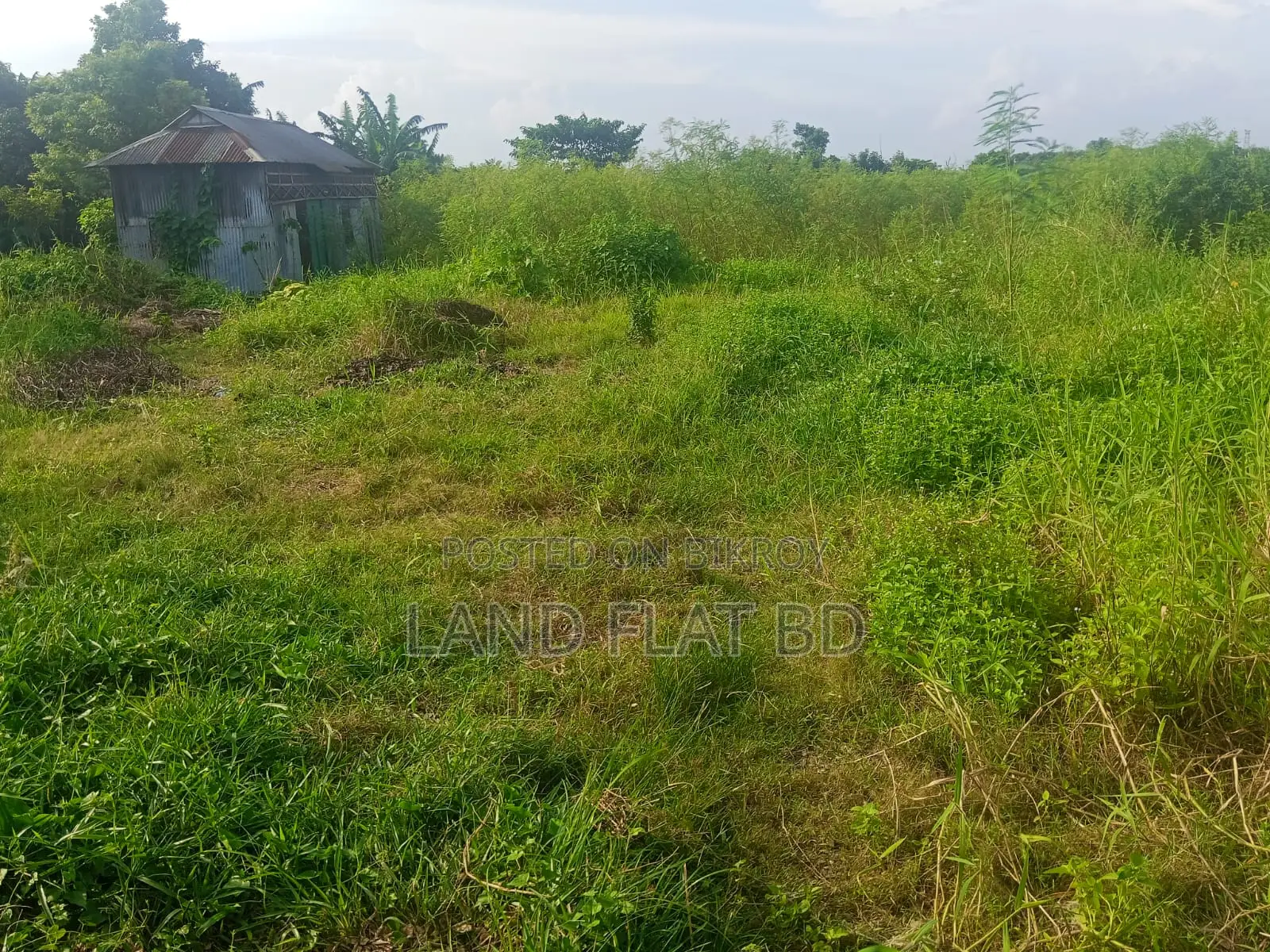 20 decimals ready plot suitable for building a house for sale on the main road in Keraniganj