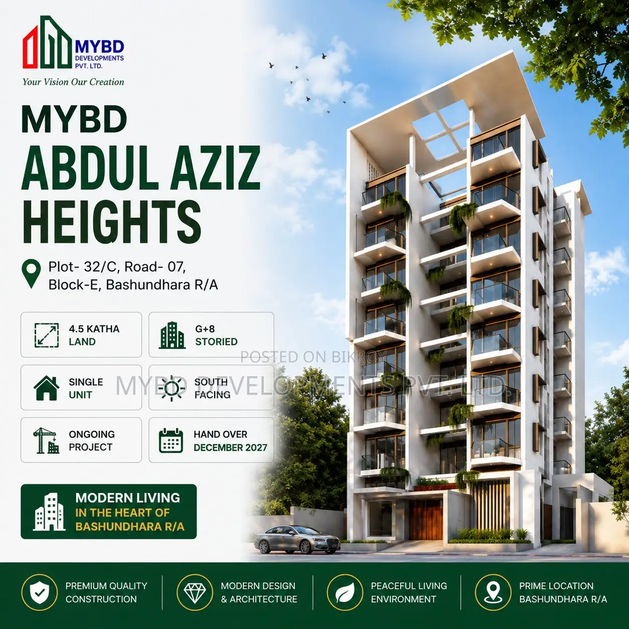 4 Bedroom Apartment in Mybd Abdul Aziz, Basundhara for Sale in Basundhara