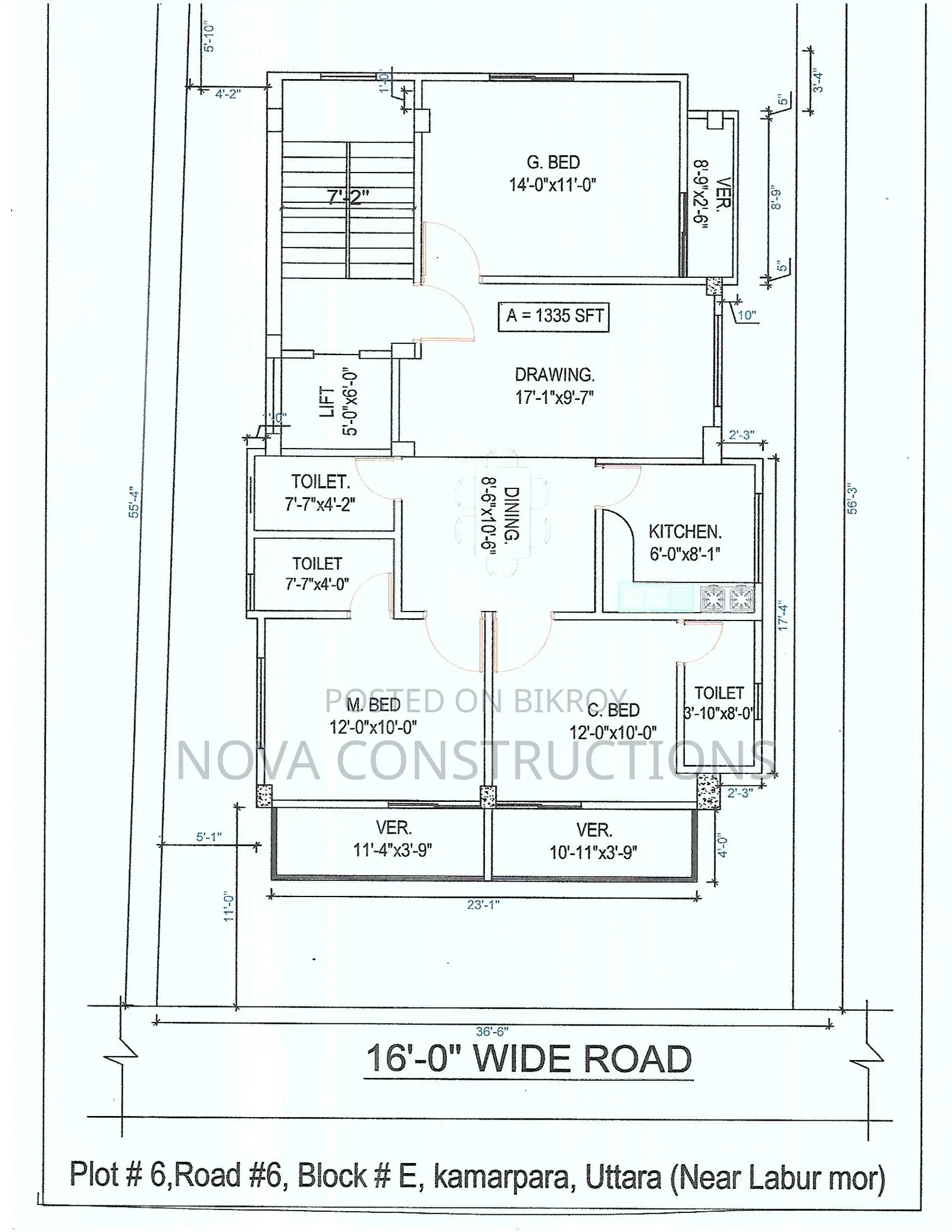 3 Bedroom Apartment in Hr Properties, Uttara for Sale in Uttara