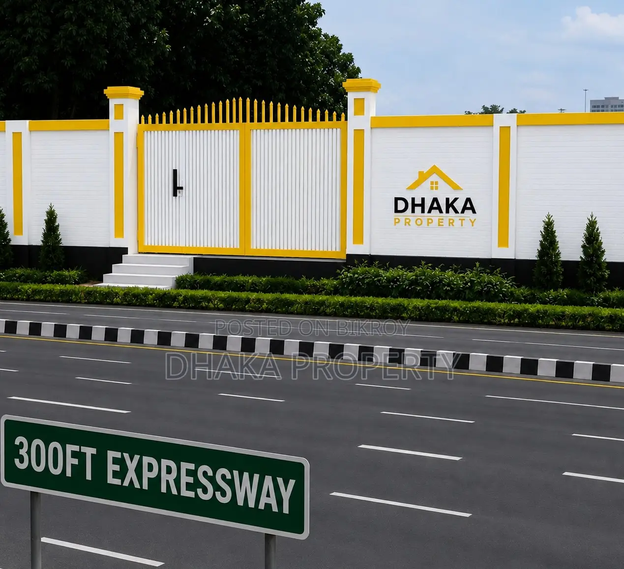 300ft Road 10 Katha Commercial South at Sector-9 in Purbachal