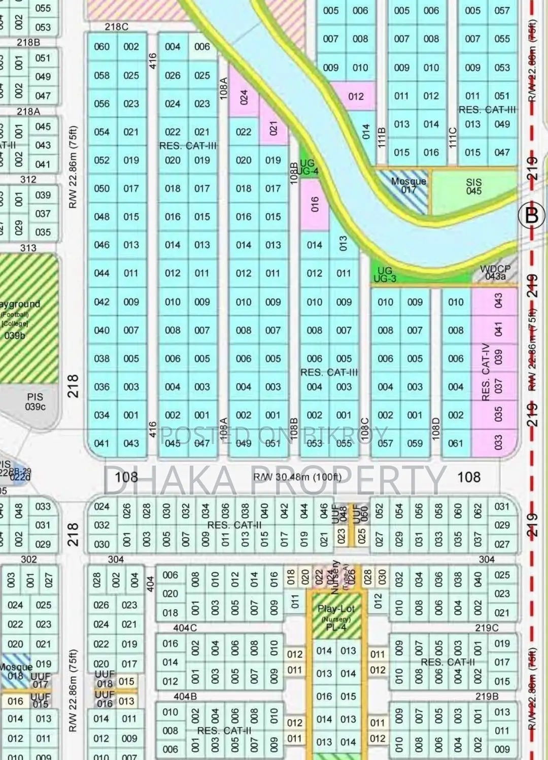 Corner 7.5 Katha Park South/East at Sector 8 in Purbachal