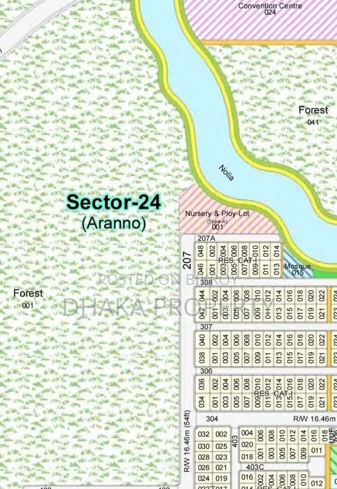 54ft Road 3 Katha Forest Facing at Sector-24 in Purbachal