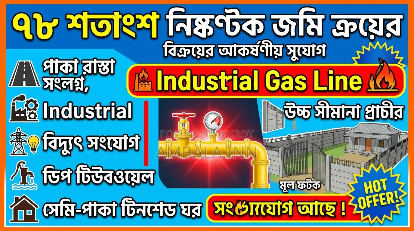 Opportunity to Purchase 78 Decimals of Encumbrance-Free Land in Savar
