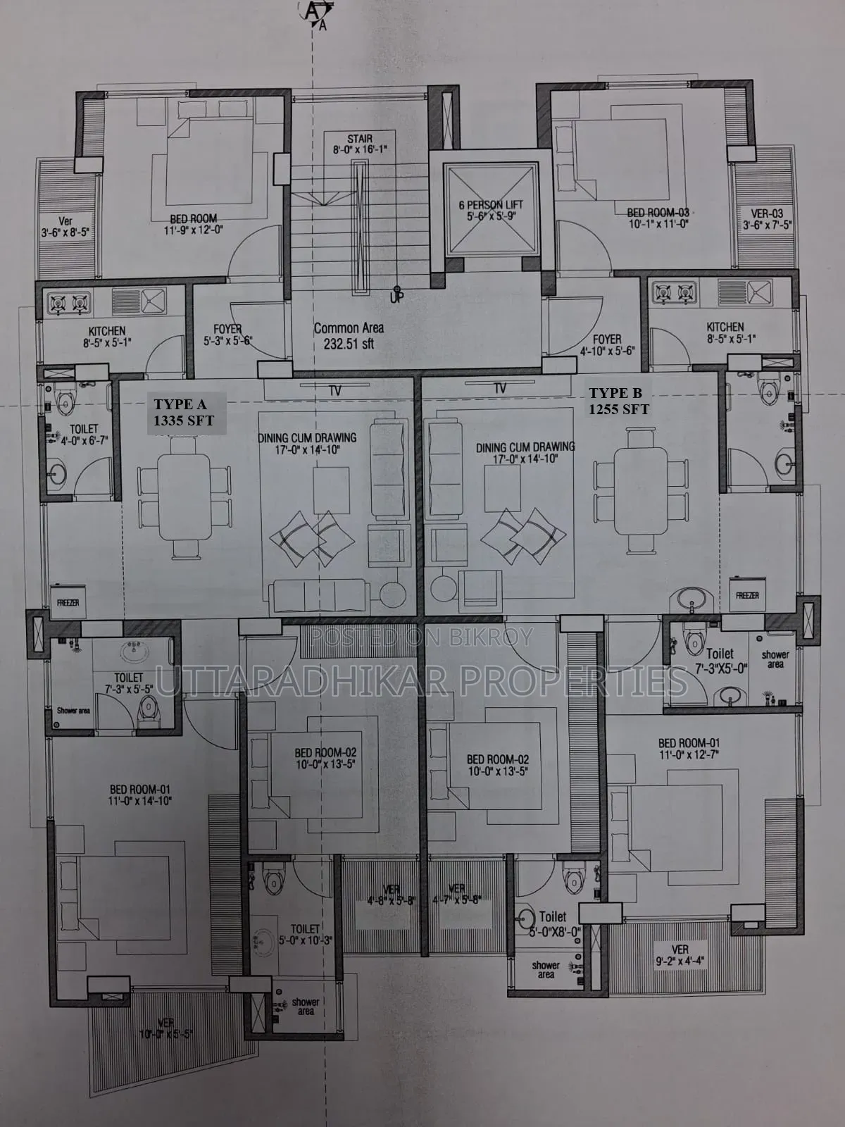 3-Bedroom Apartment in Upl Mridha Lodge, Shewrapara for Sale in Shewrapara