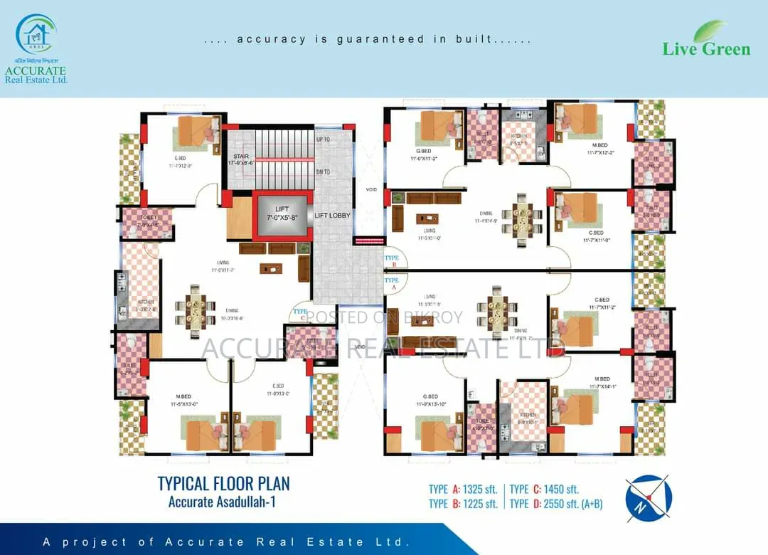 3-Bedroom Apartment in Accurate Real Estate, Dhanmondi for Sale in Dhanmondi