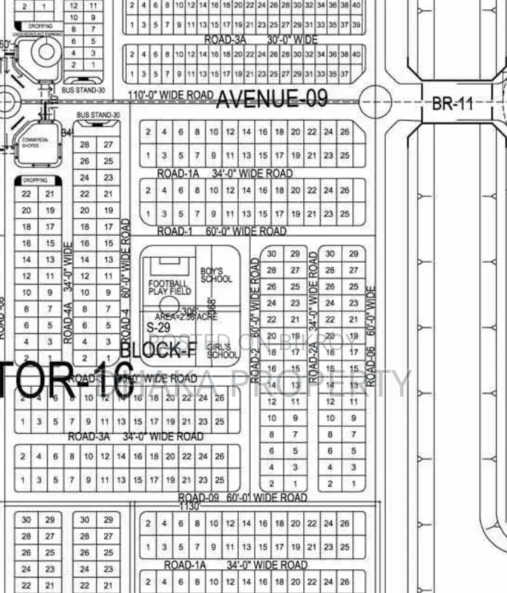 34ft Road 5 Katha Park East at Sector-16/F in Uttara