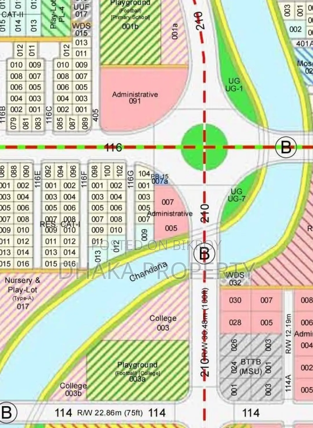 30/100ft Corner 3 Katha North at Sector-18 in Purbachal