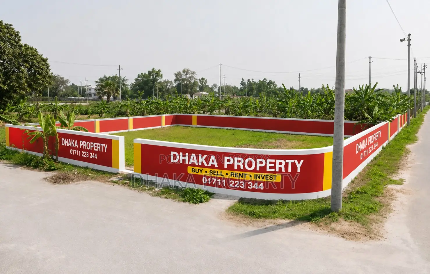 Corner South/East 3 Katha Park Sector-15 in Purbachal