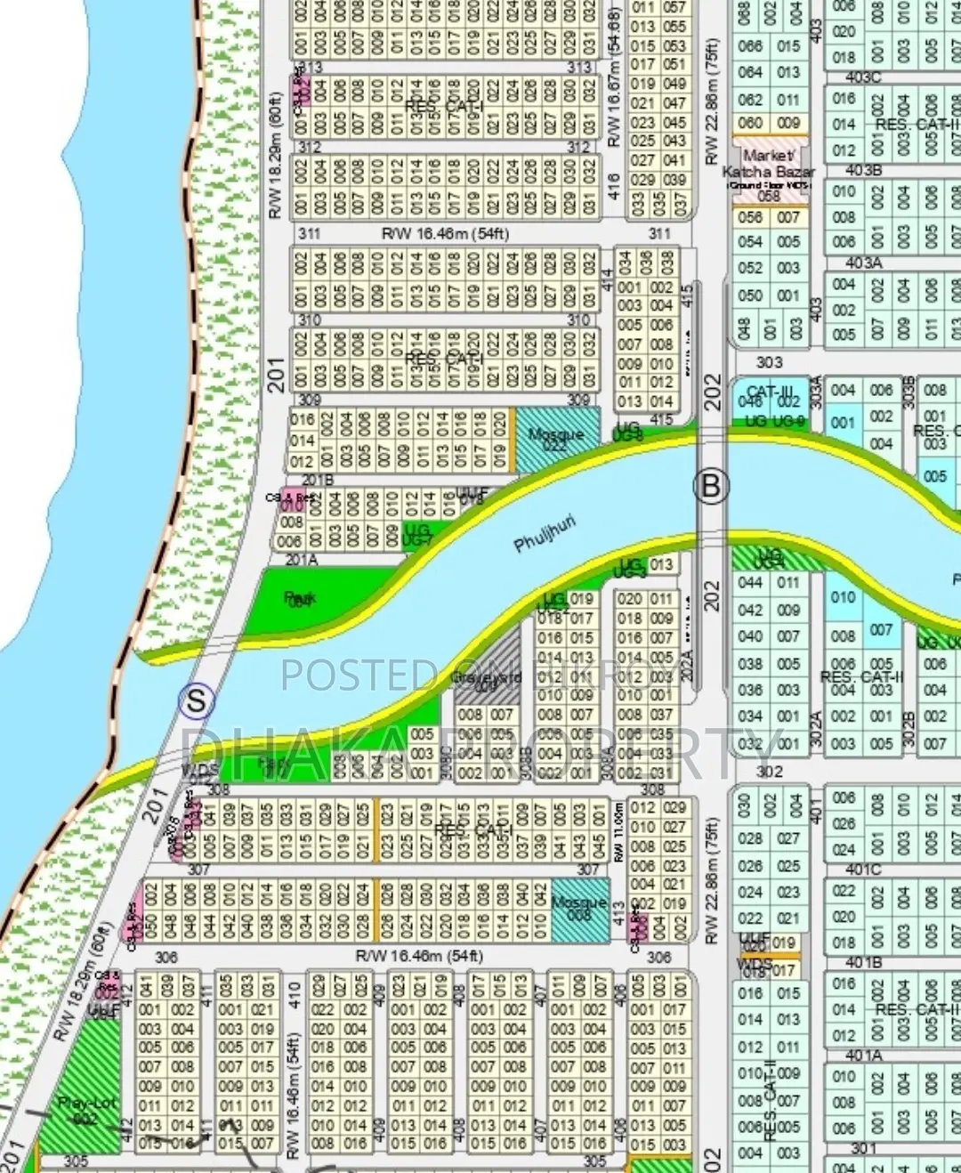 Corner South/East 3 Katha Park Sector-15 in Purbachal