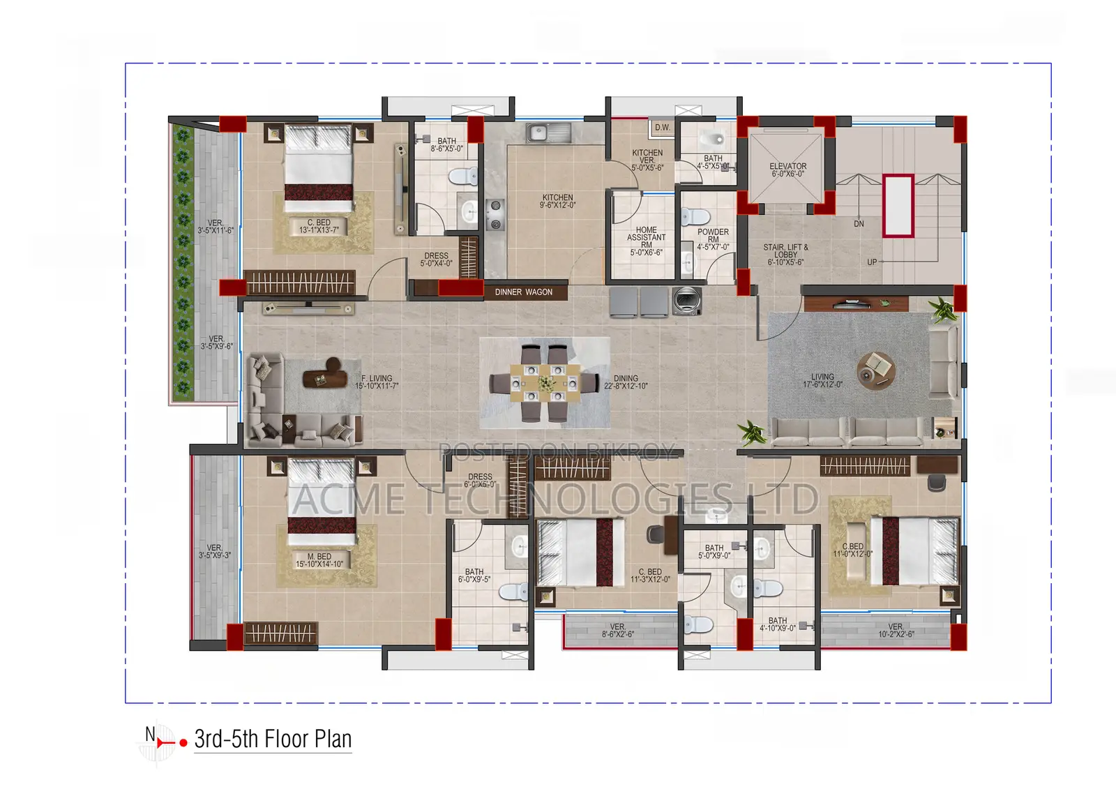 4-Bedroom Apartment in Mannat, Jalshiri Abason for Sale in Jalshiri Abason