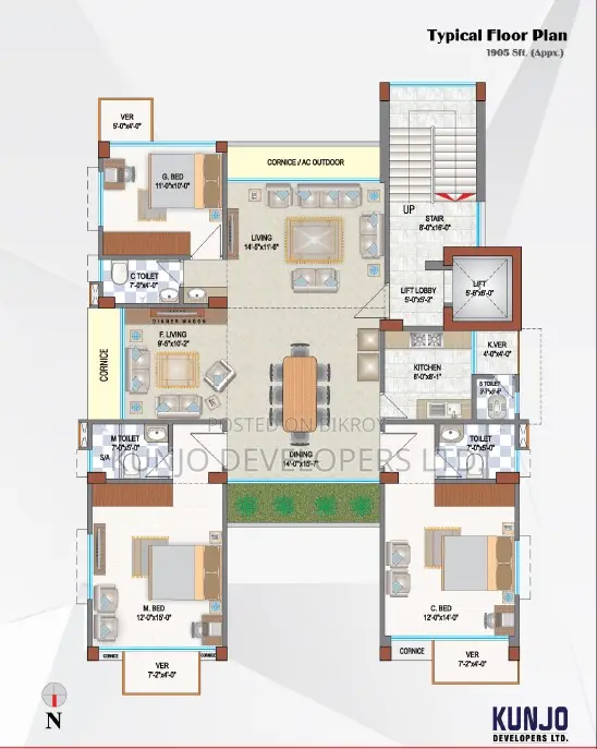 3-Bedroom Apartment in Bashundhara for Sale in Basundhara
