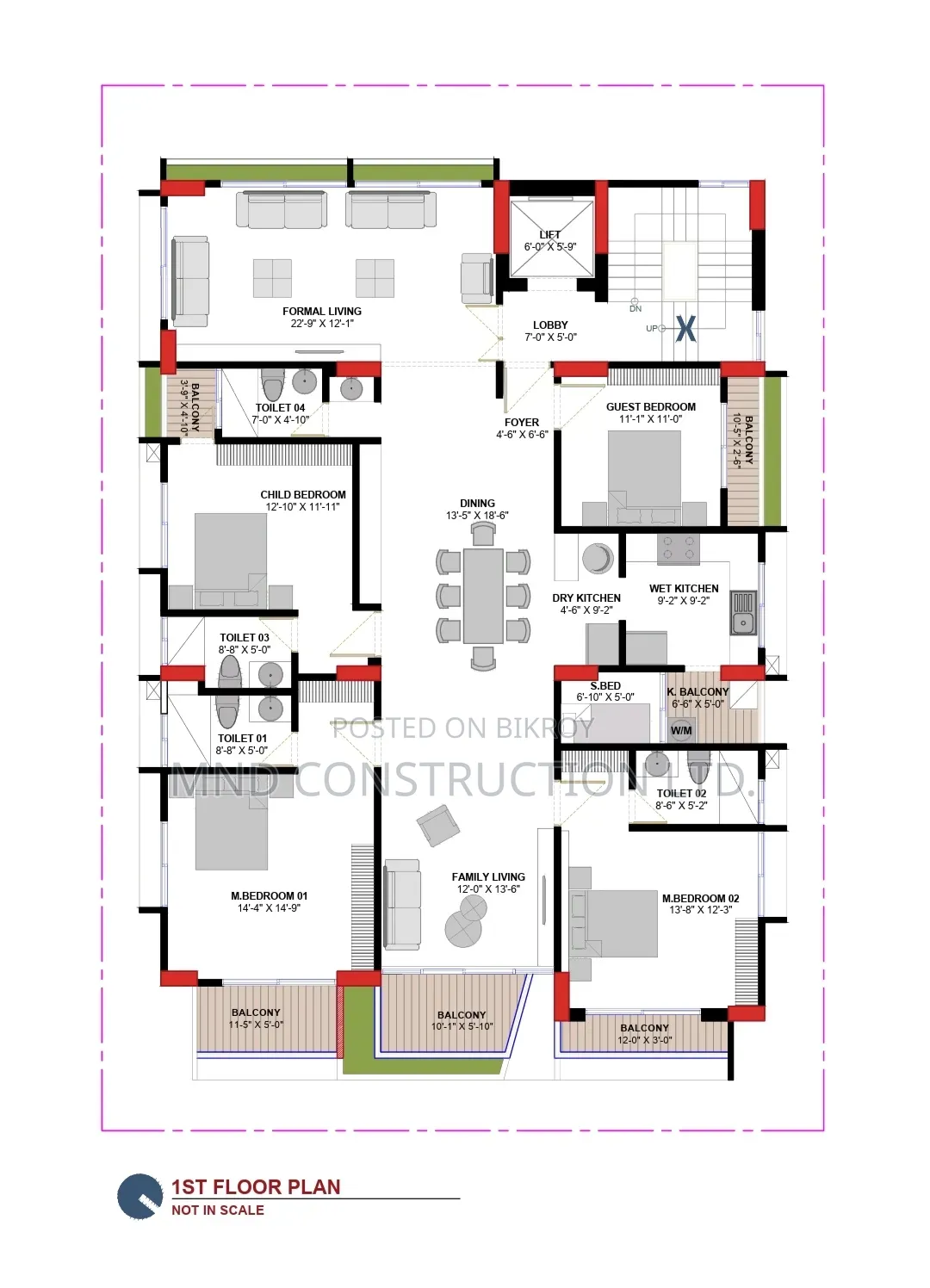 4 Bedroom Apartment in MND Lake Castle, Jalshiri Abason for sale in Jalshiri Abason