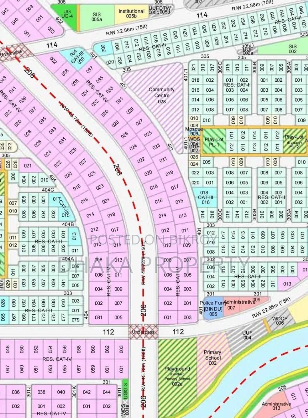 150ft Road 10 Katha East at Sector-17 in Purbachal