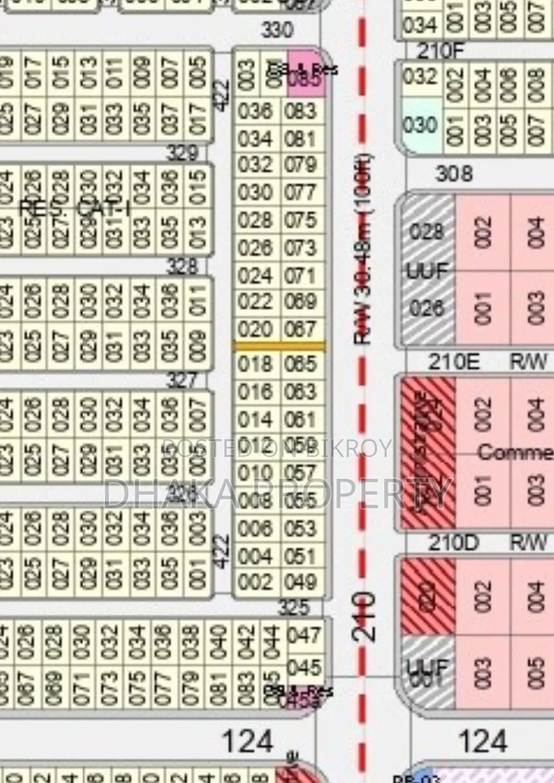 Nearby 100ft 6 Katha Park West at Sector-28 in Purbachal
