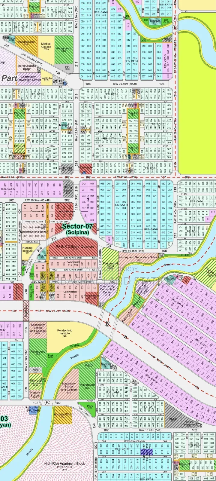 75 Fit Big Road Corner 7.5 Katha Plot Sale in Sector:7,Purbachal in Purbachal