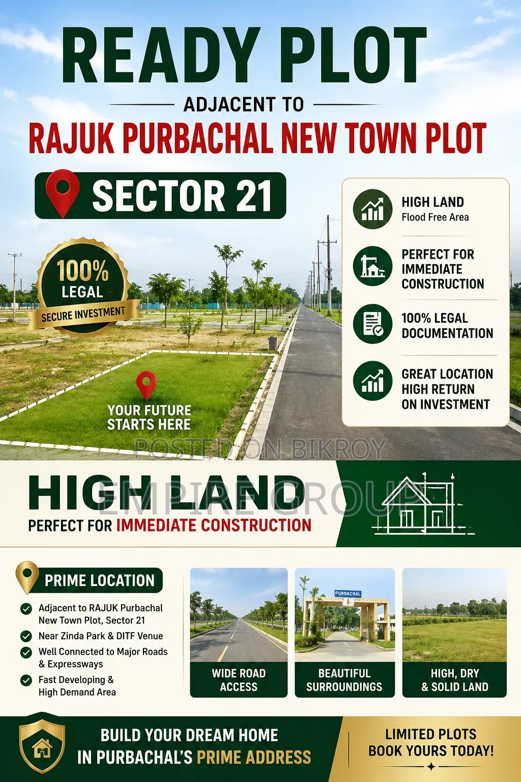 Ready Plot for Sale in Purbachal