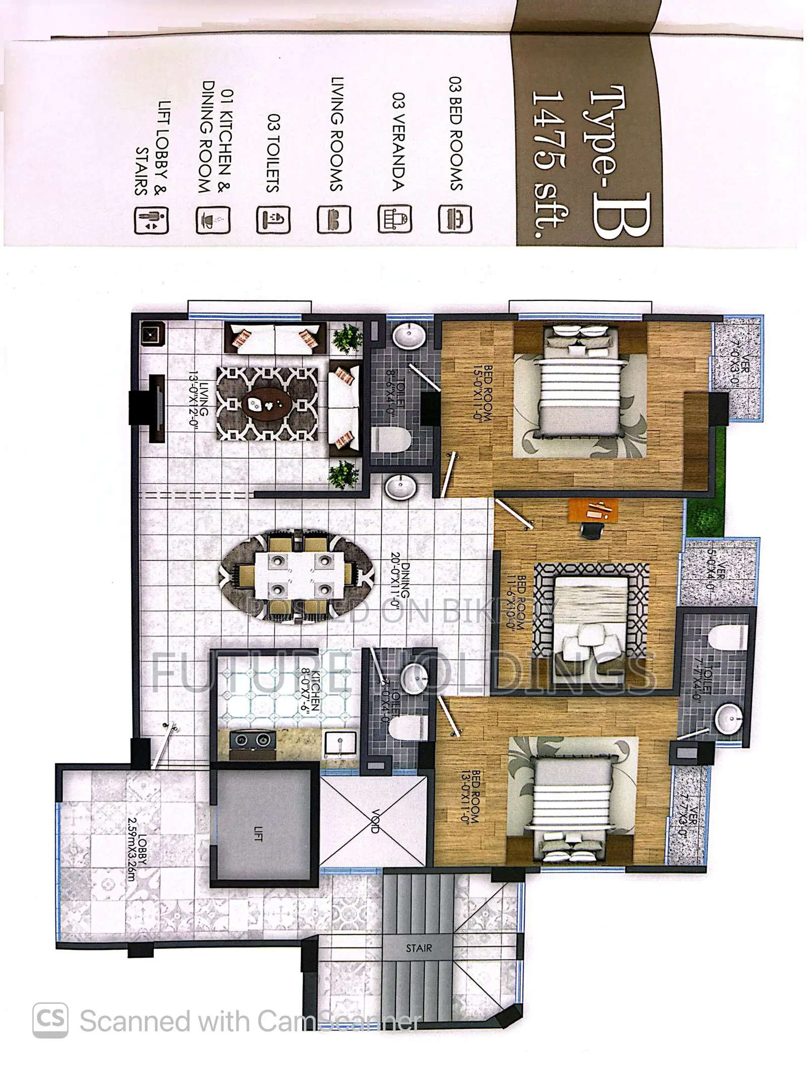 3bdrm Apartment in Uhbtl, Tejgaon for sale in Tejgaon