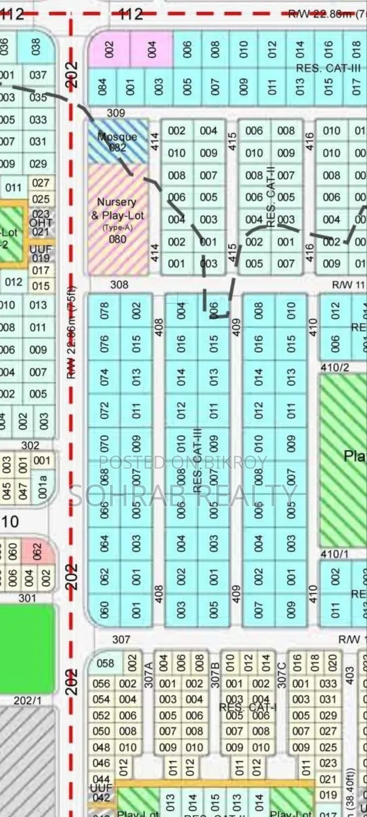 7.5 Katha EF Plot Purbachal,Sector#13 in Purbachal