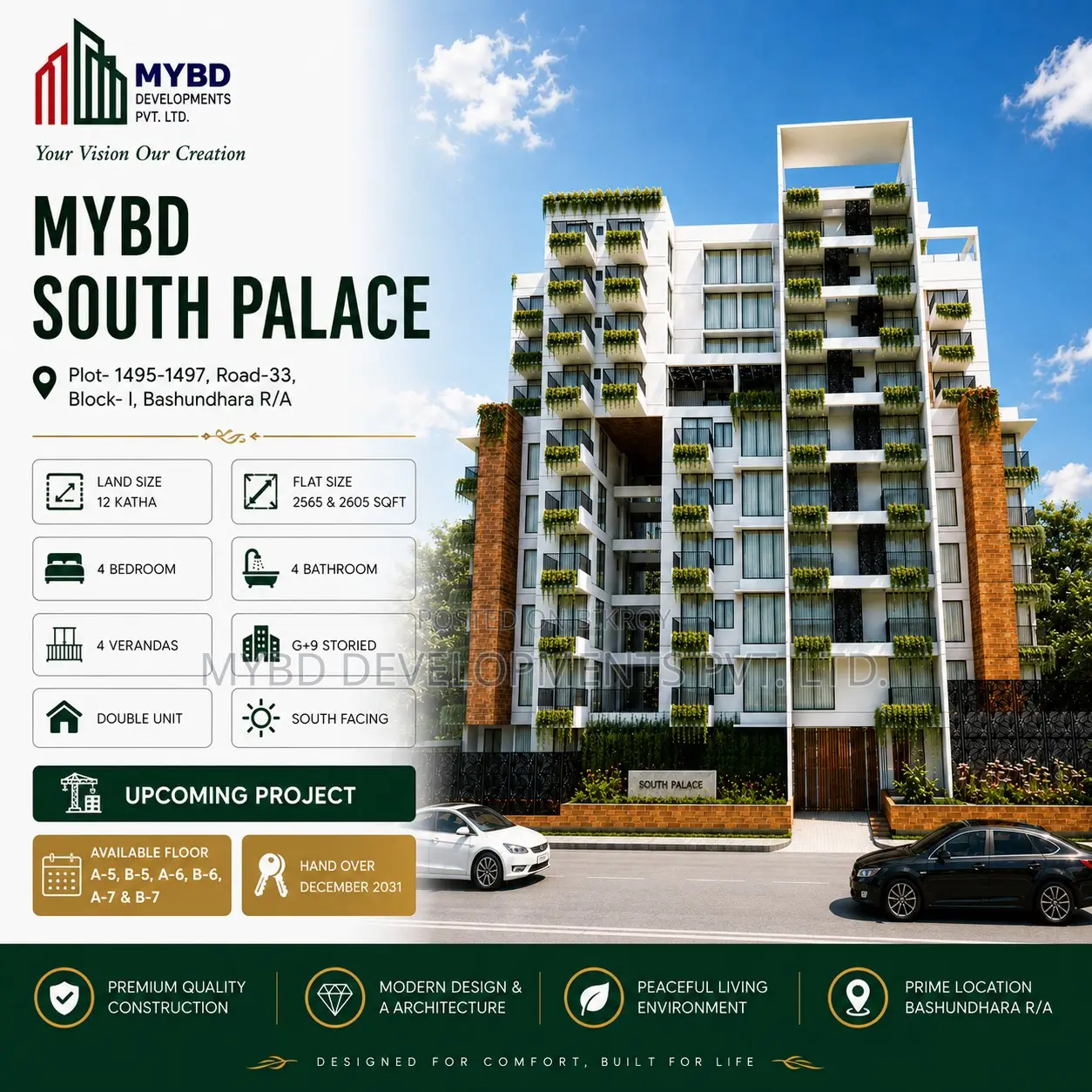 4bdrm Apartment in Mybd South Palace, Basundhara for sale in Basundhara