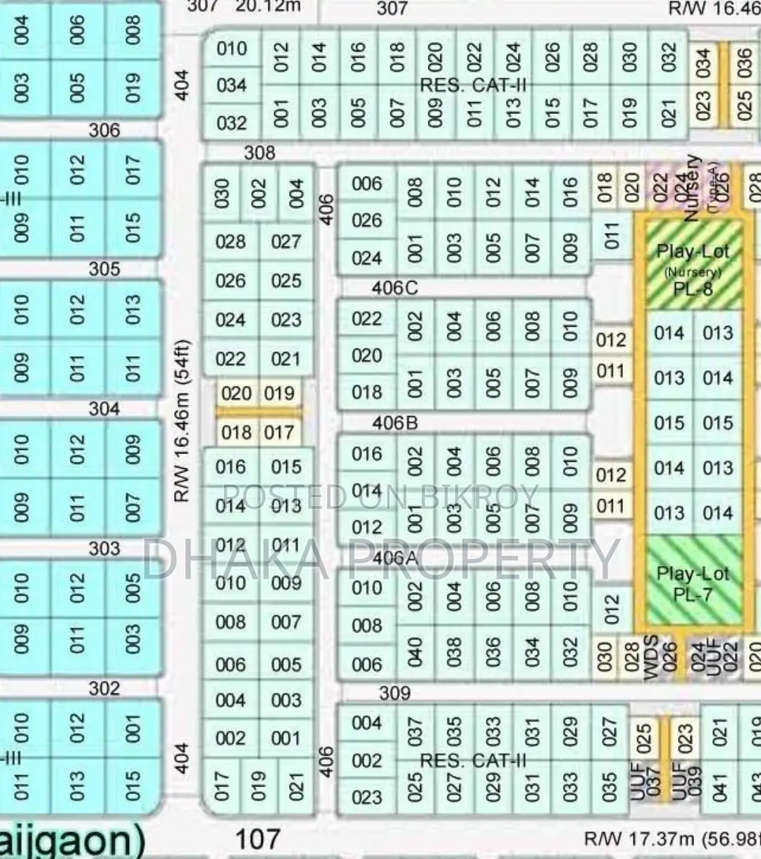 30ft Road 5 Katha Lake Park South at Sector-11 in Purbachal